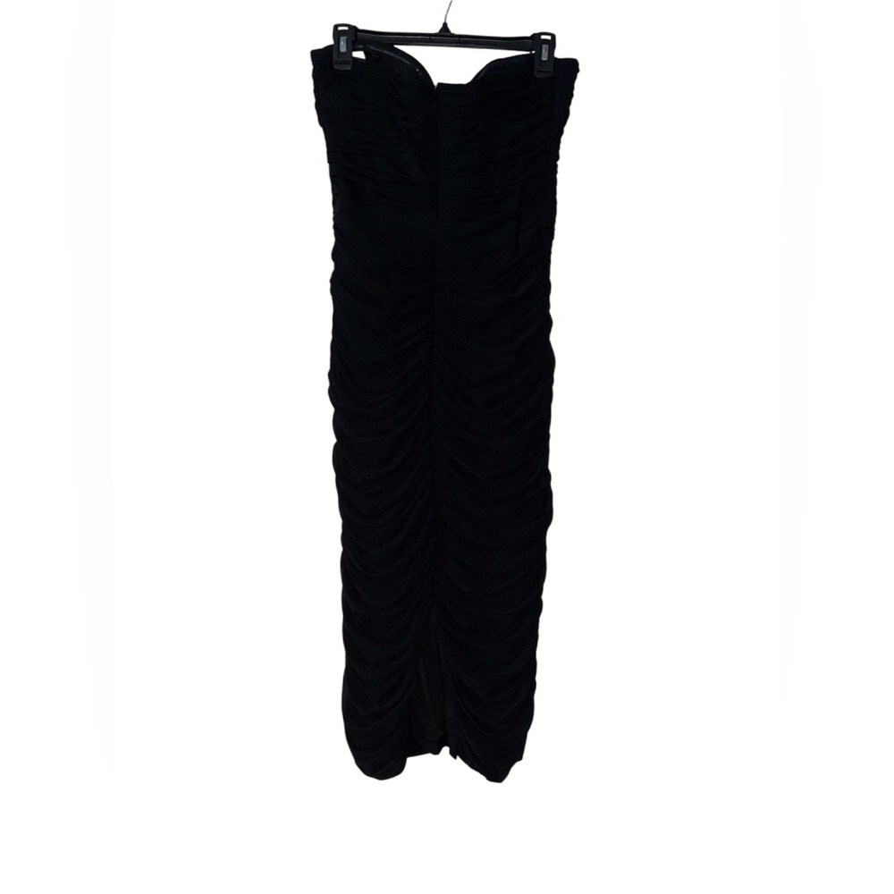 Dress The Population Heather Ruched Strapless Midi-Dress in Black Size XL - Picture 6 of 8
